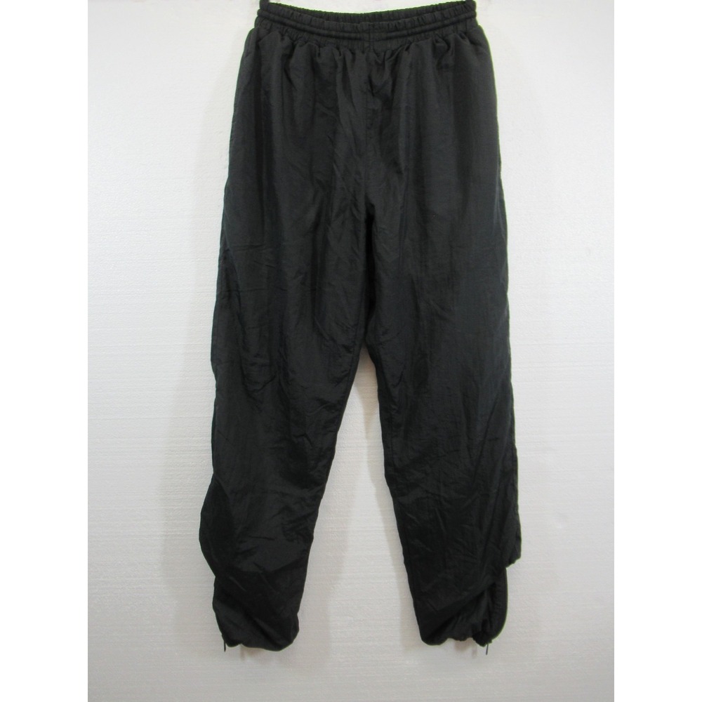 Vintage 90s Voit Nylon Windbreaker Track Pants Men Small Black Pockets Lined